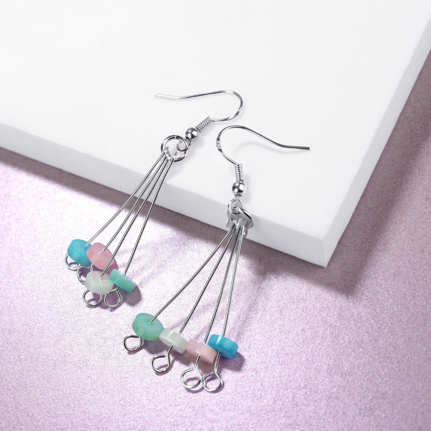 🌈🦋 Pastel Mother of Pearl Dangle Earrings 🦋🌈 Jewellery MakerTV Piece 🩷💚