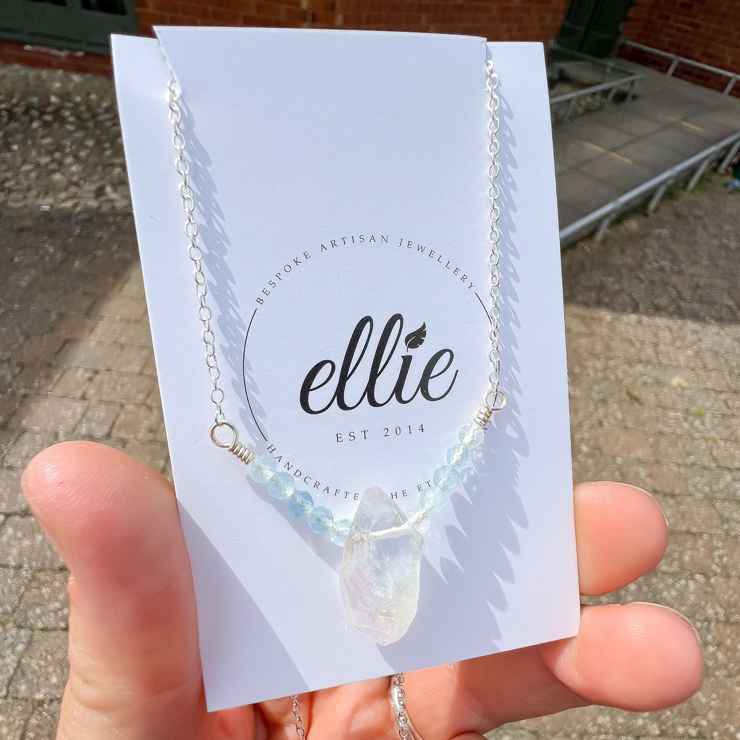 Aura quartz and aquamarine necklace 💎✨