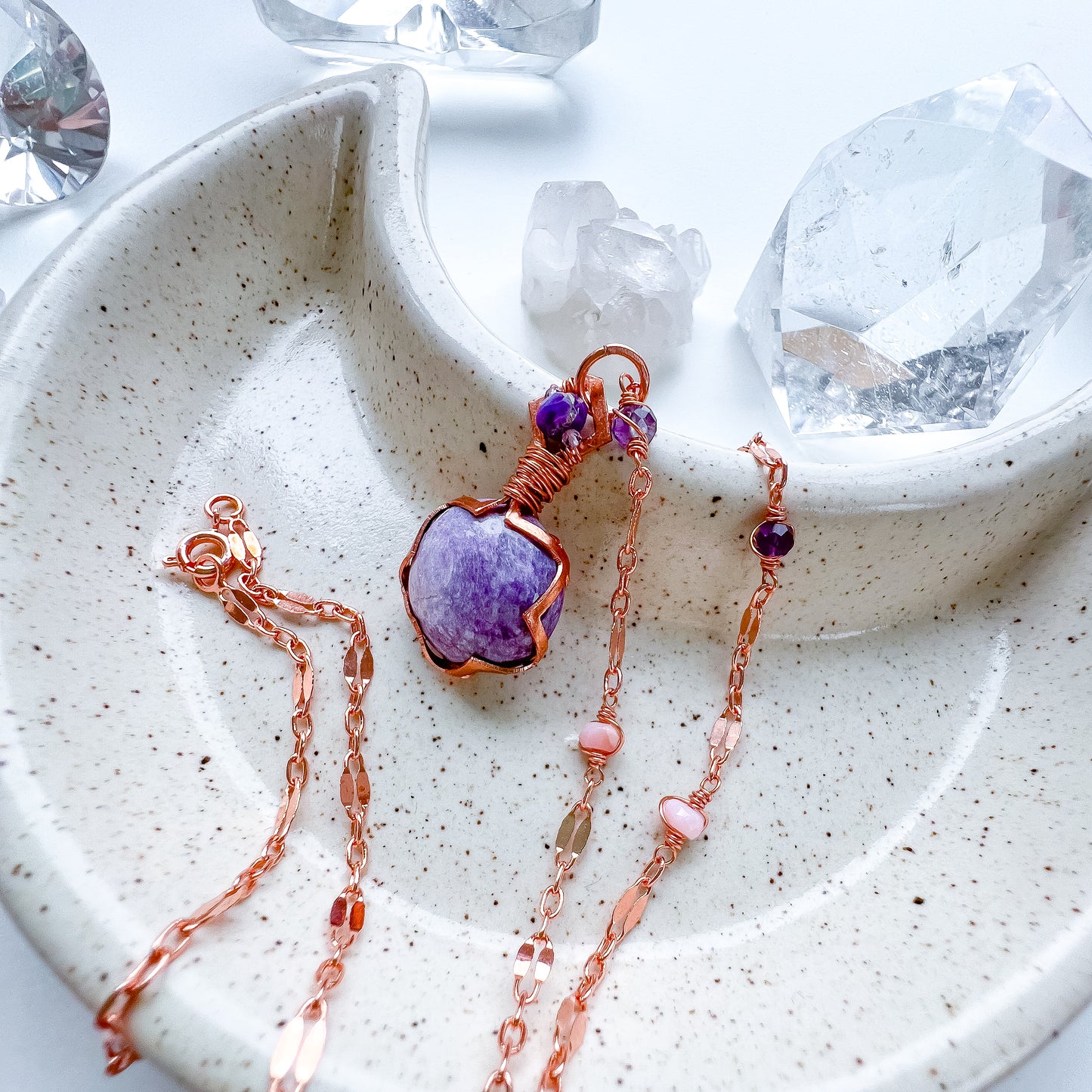 Charoite Necklace - Uniting spirit, heart and healing.