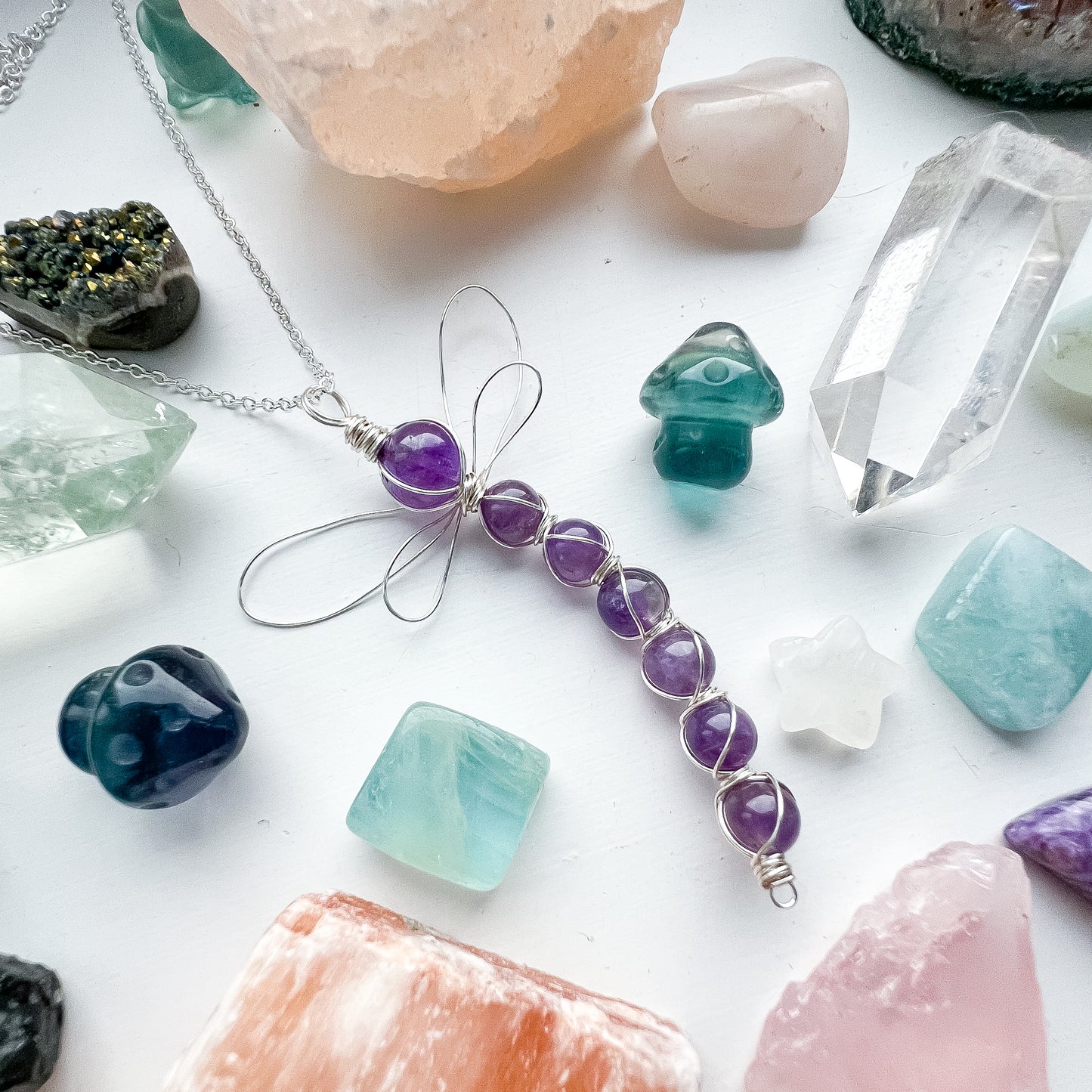 . 🧚✨🌿💎 Amethyst Dragonfly 💎🌿✨🧚