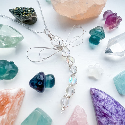 Frosted Mermaid Quartz Dragonfly 💎🌿✨🧚