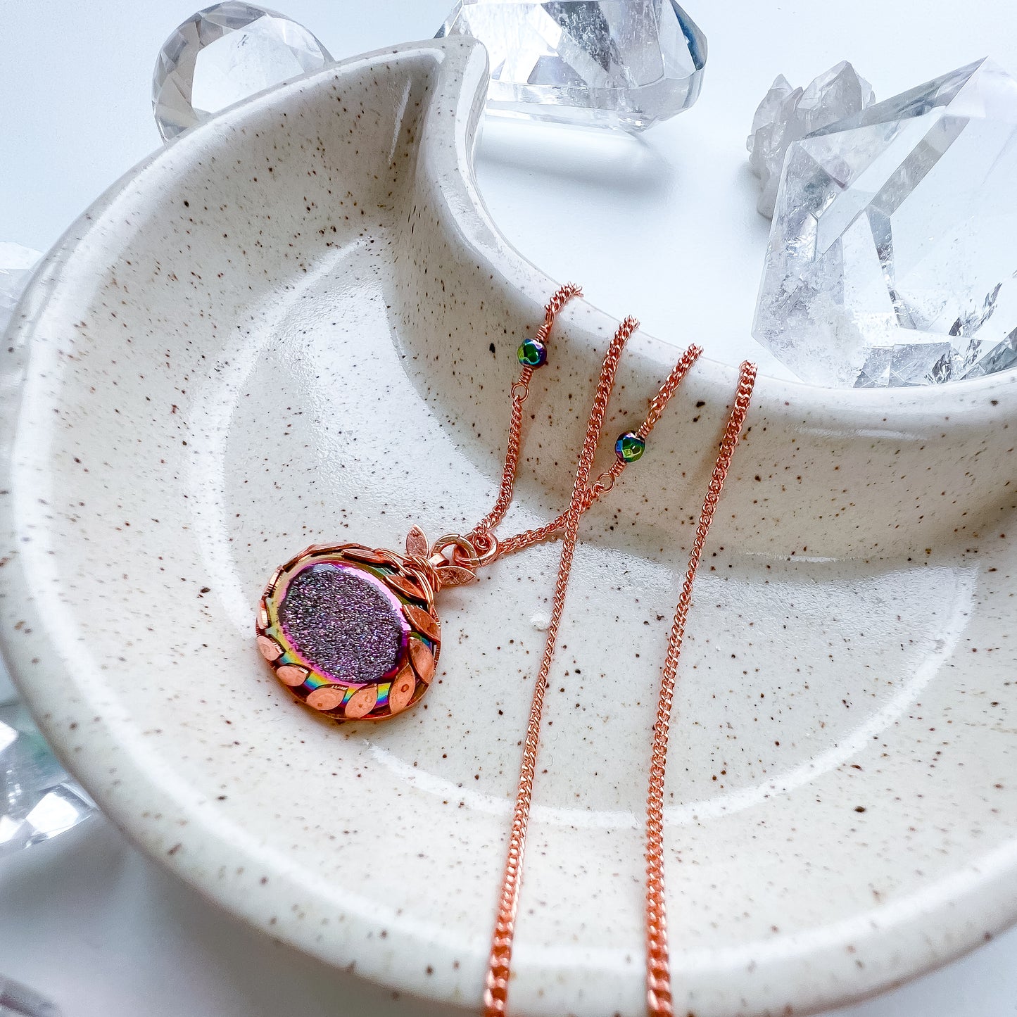 Titanium Druzy pendant - Energise, vitalise and ignite.