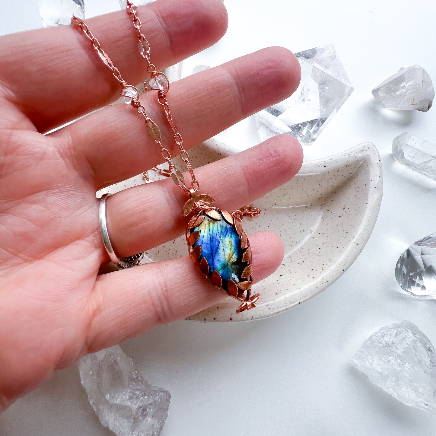 Labradorite Necklace - Mystic harmony: grounded intuition, amplified spirit