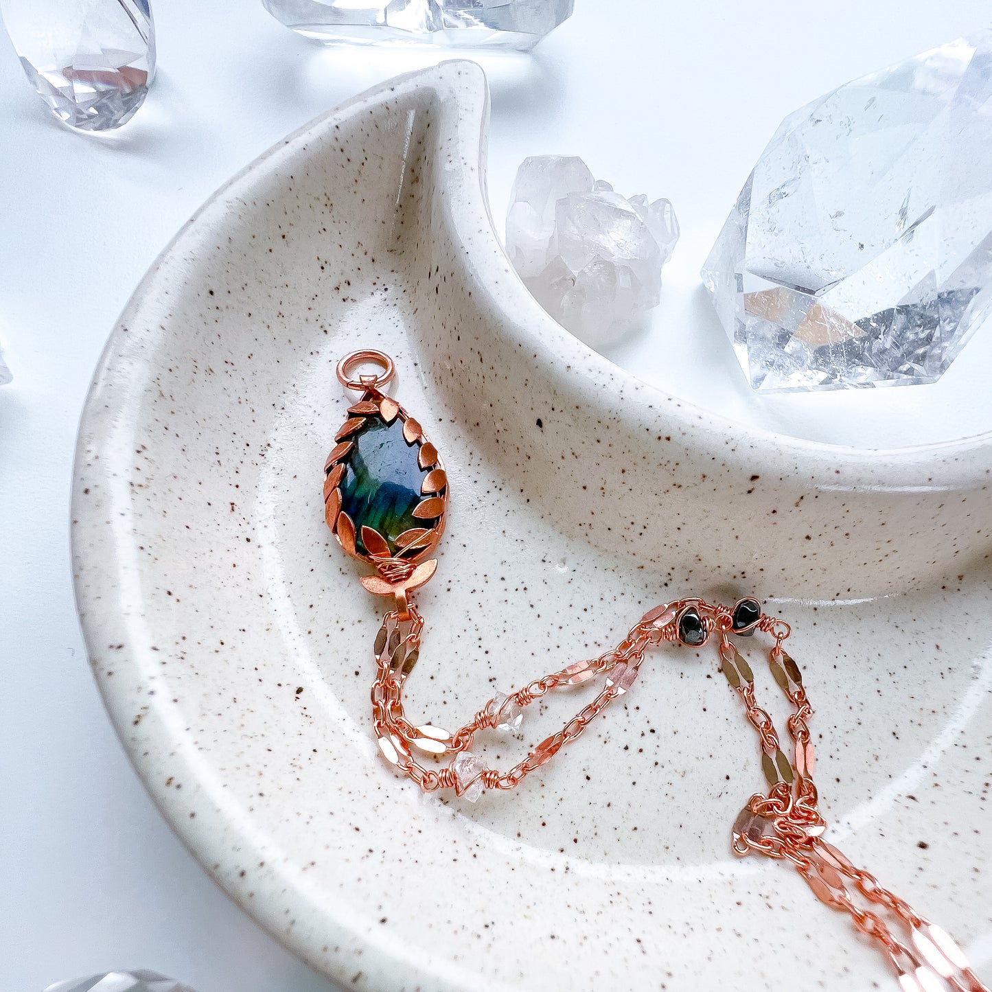 Labradorite Necklace - Mystic harmony: grounded intuition, amplified spirit