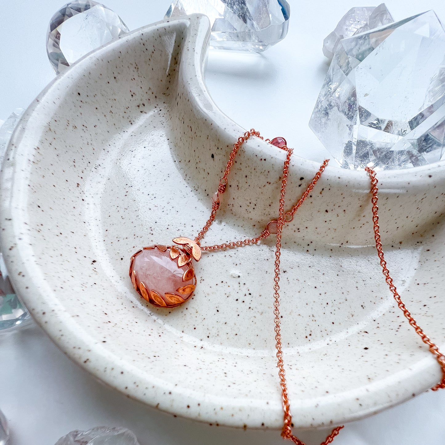 Morganite pendant - Divine Love: Joyful Soul
