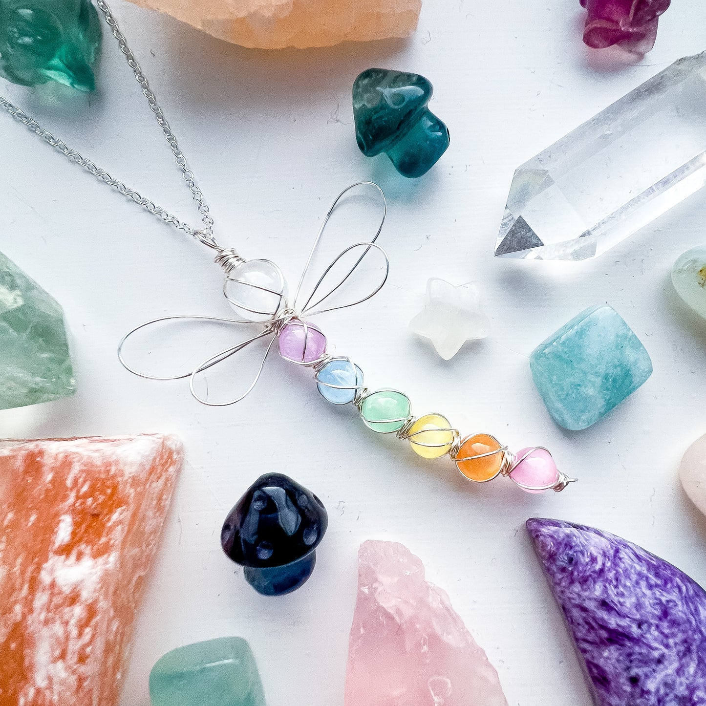 . 🧚✨🌿💎 Candy Selenite Dragonfly 💎🌿✨🧚