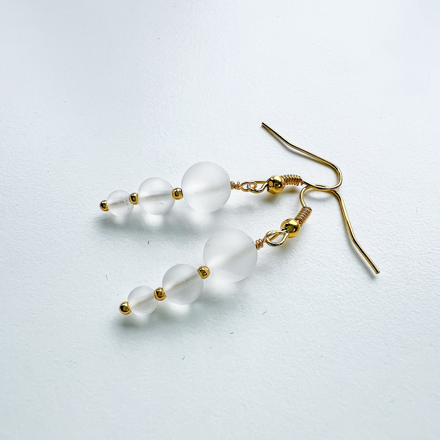 🤍✨Matte Clear Quartz Graduated Earrings ✨🤍 Jewellery MakerTV Piece 🩷💚