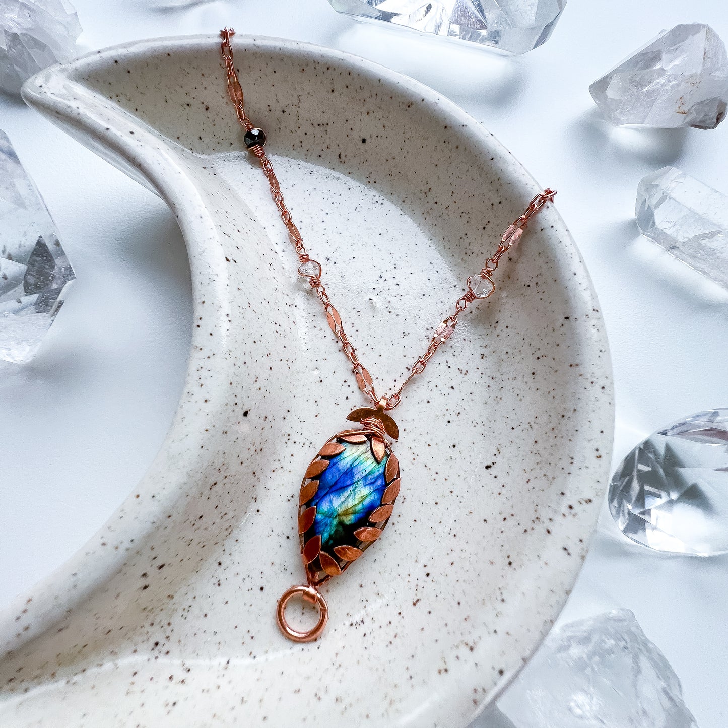 Labradorite Necklace - Mystic harmony: grounded intuition, amplified spirit