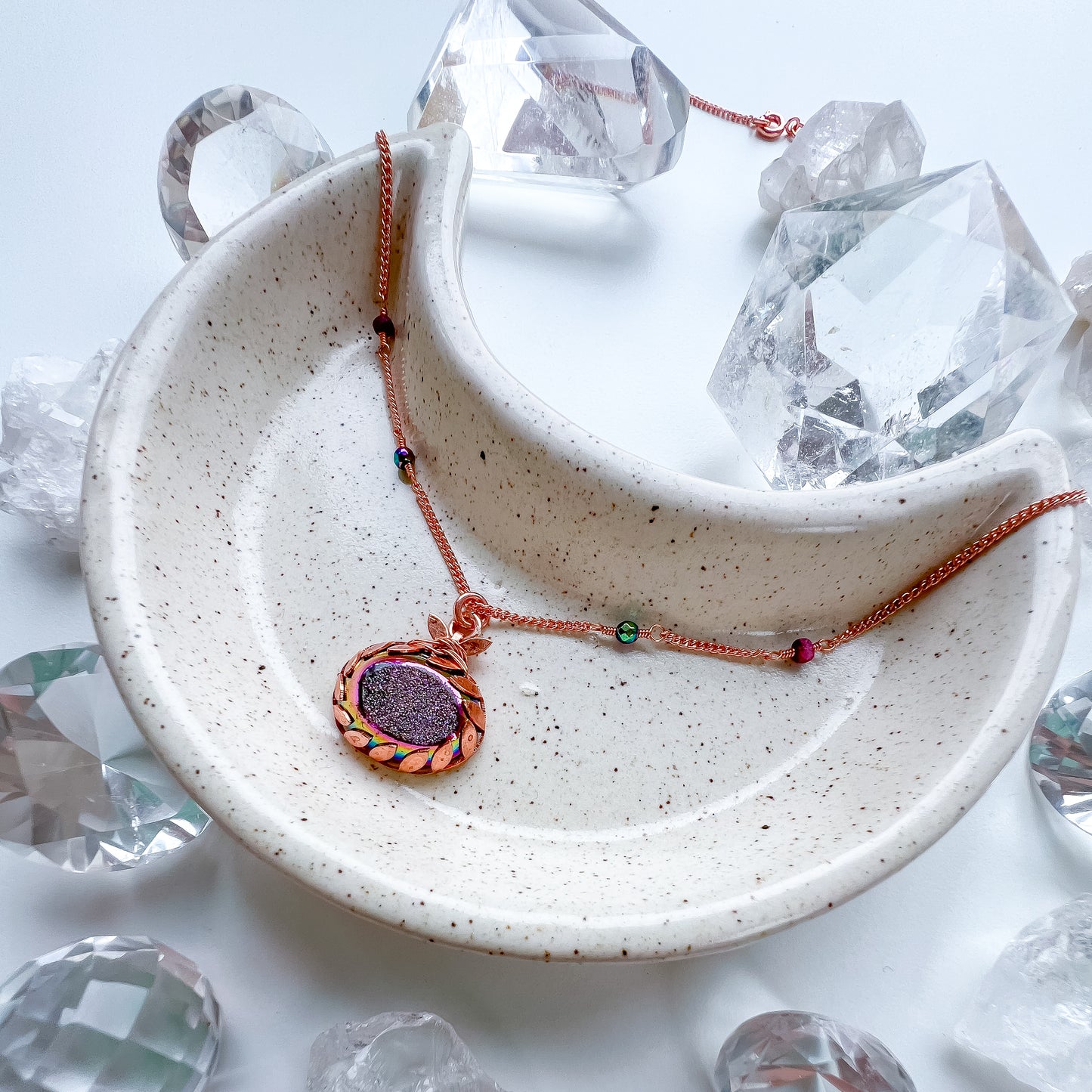 Titanium Druzy pendant - Energise, vitalise and ignite.