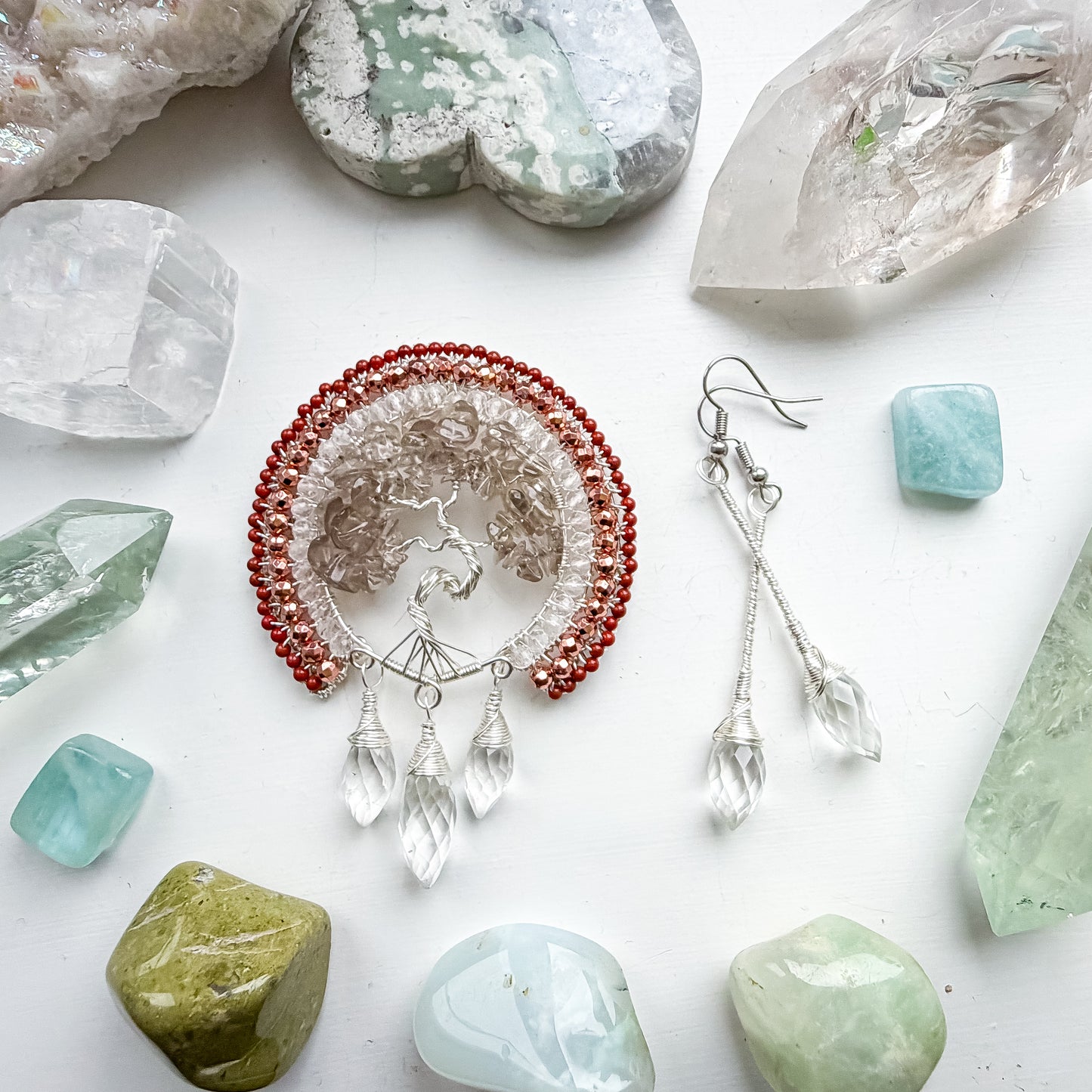 ✨ Inner Glow Drops - Clear Quartz Long Drop Earrings
