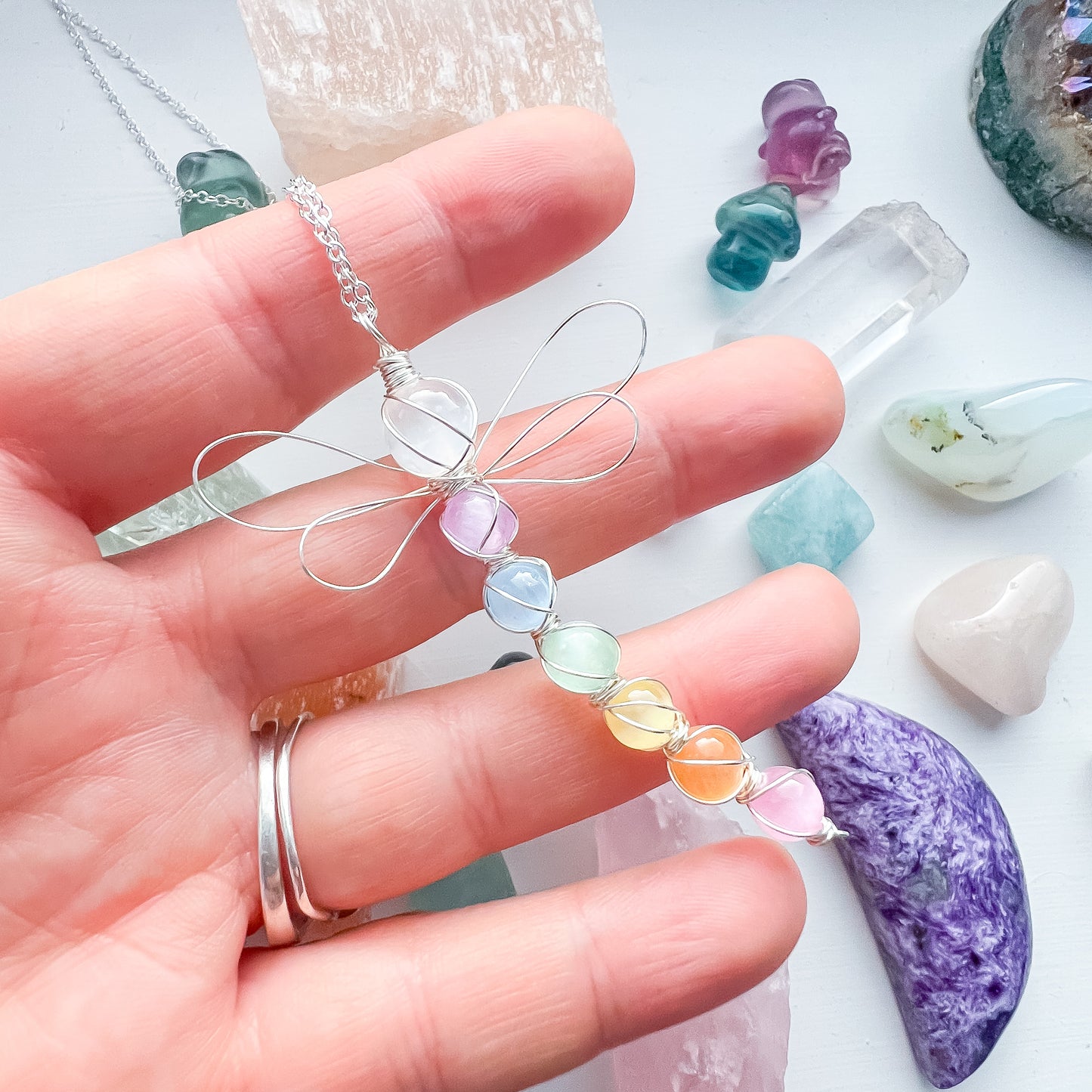 . 🧚✨🌿💎 Candy Selenite Dragonfly 💎🌿✨🧚