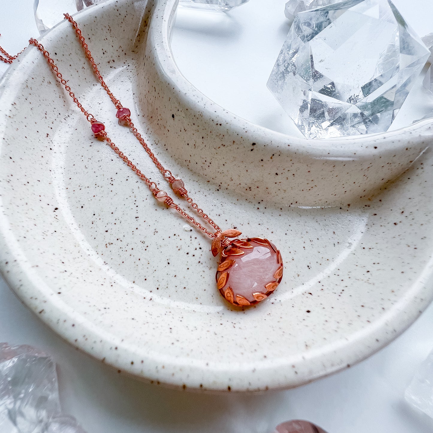 Morganite pendant - Divine Love: Joyful Soul