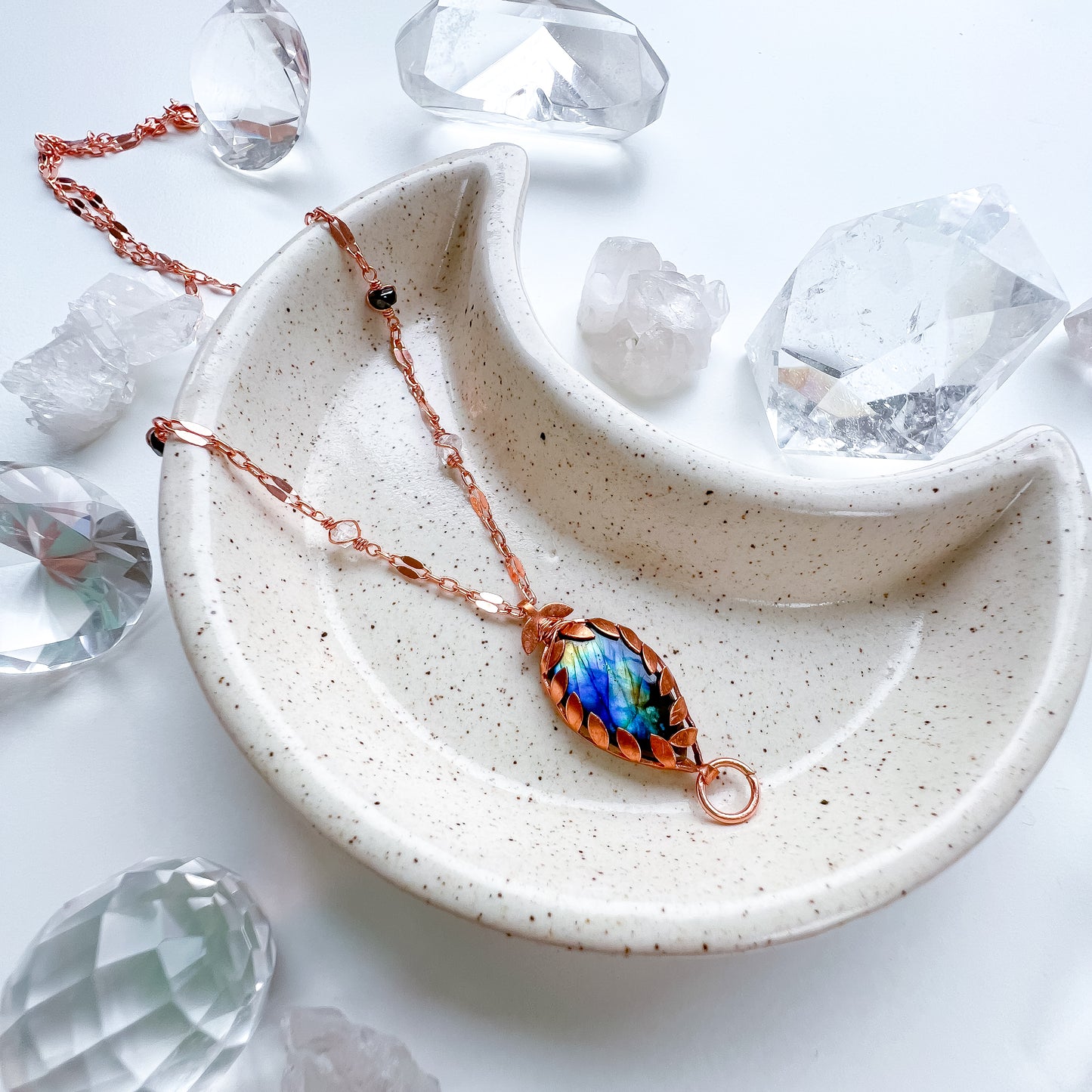 Labradorite Necklace - Mystic harmony: grounded intuition, amplified spirit