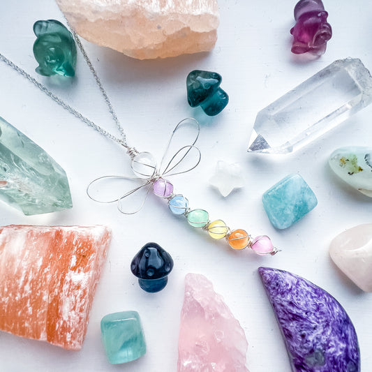 Candy Selenite Dragonfly 💎🌿✨🧚