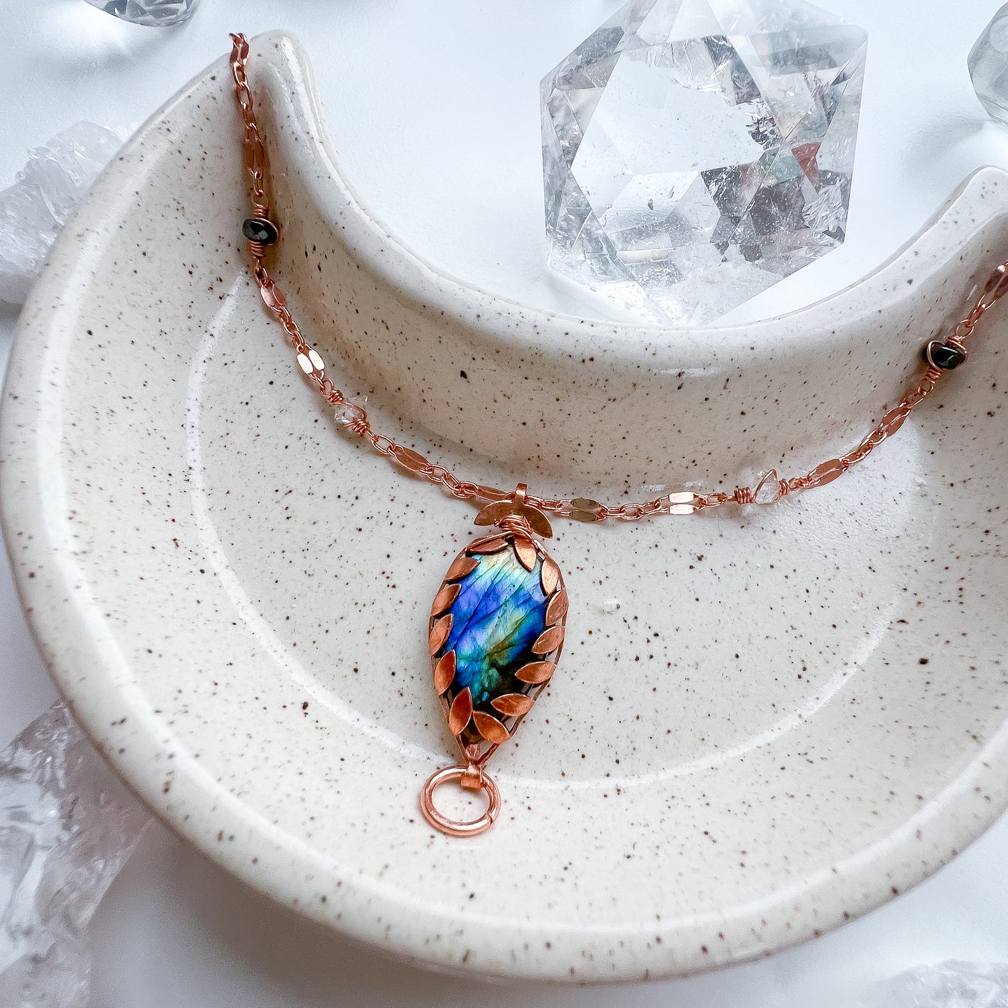 Labradorite Necklace - Mystic harmony: grounded intuition, amplified spirit