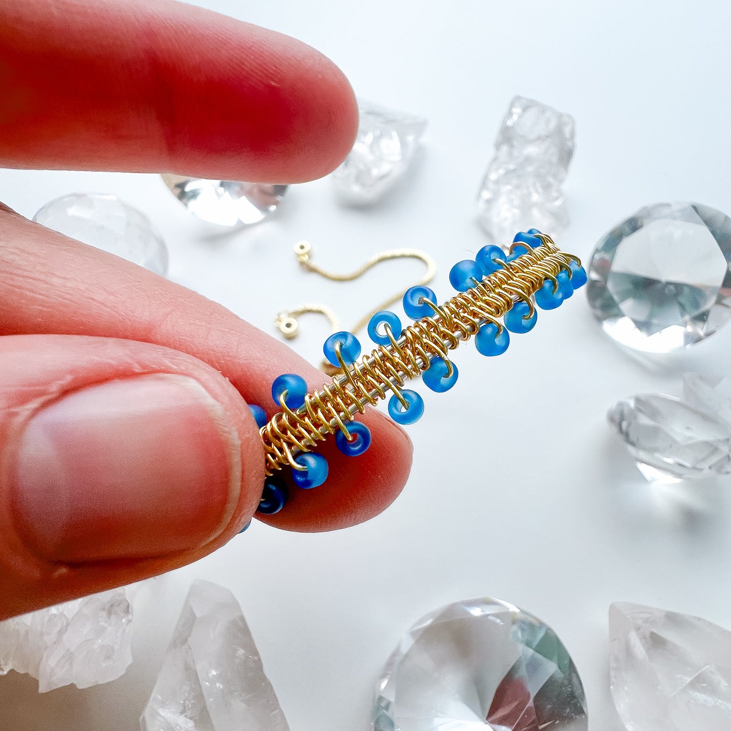 ππ Blue Crescent Moon Slider Bracelet π π Jewellery MakerTV Piece π©·π