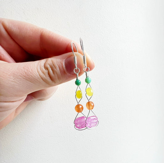 Summer Colour Pop earrings silver