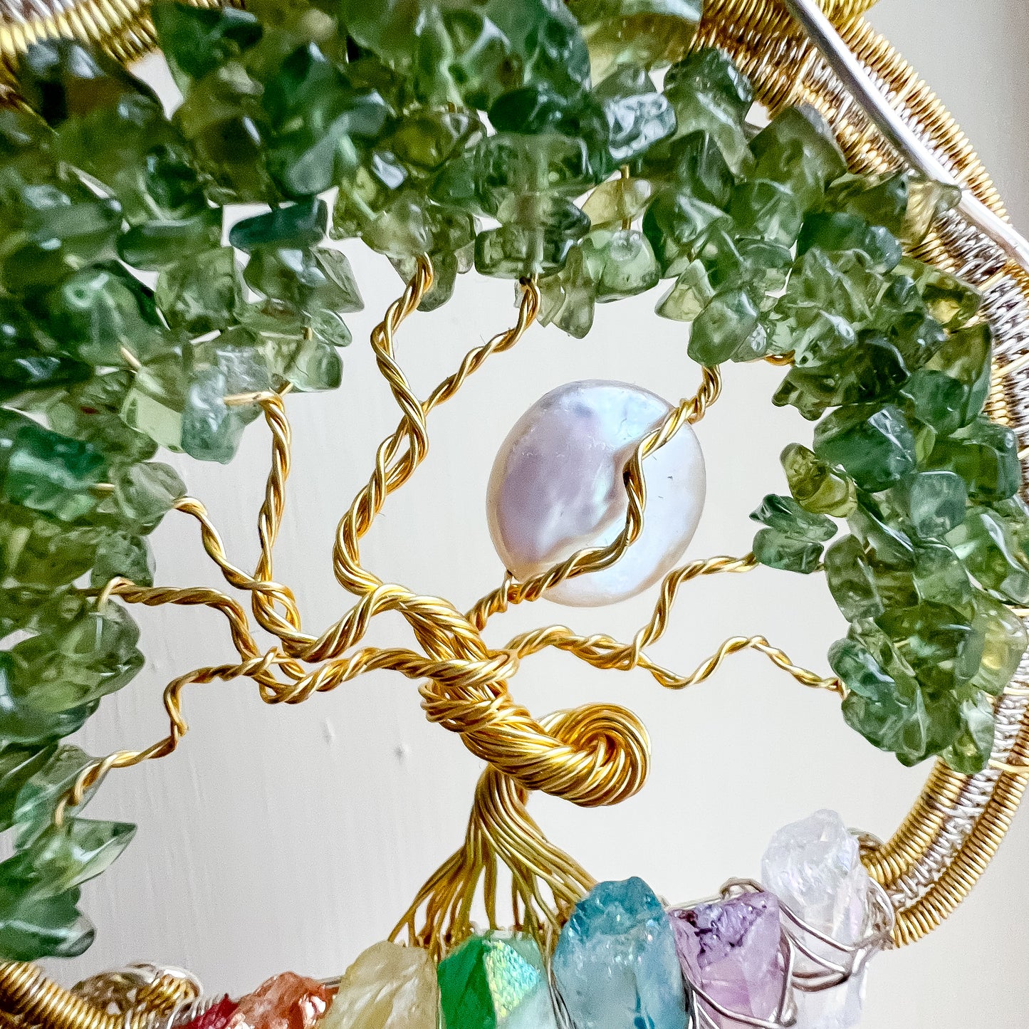 Enchanted Forest Collection 💎✨🌳 Green Apatite and Chakra Tree of Life Pendant