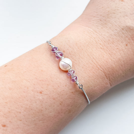 Pearl Bracelet Collection ✨ Pink Amethyst