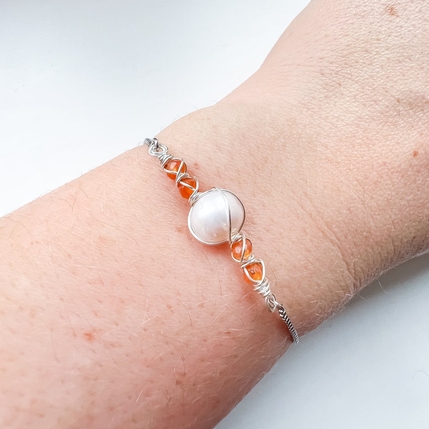 Pearl Bracelet Collection ✨ Carnelian