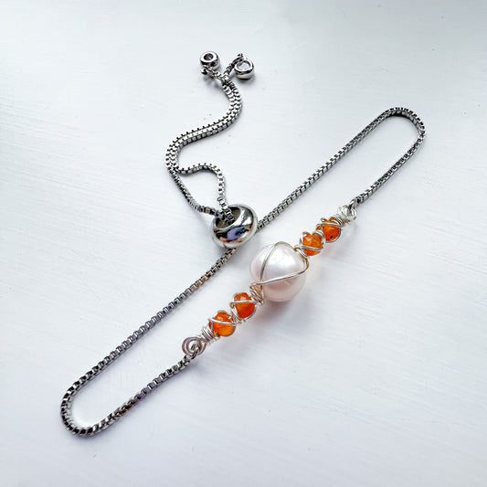 Pearl Bracelet Collection ✨ Carnelian