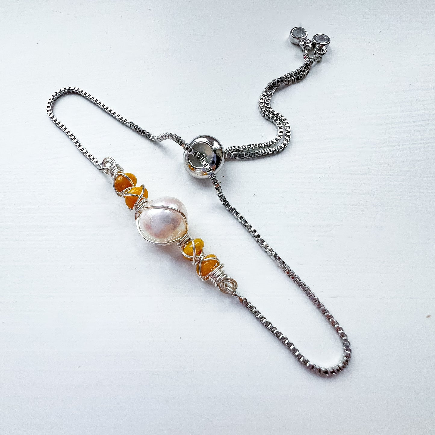 Pearl Bracelet Collection ✨ Yellow Opal