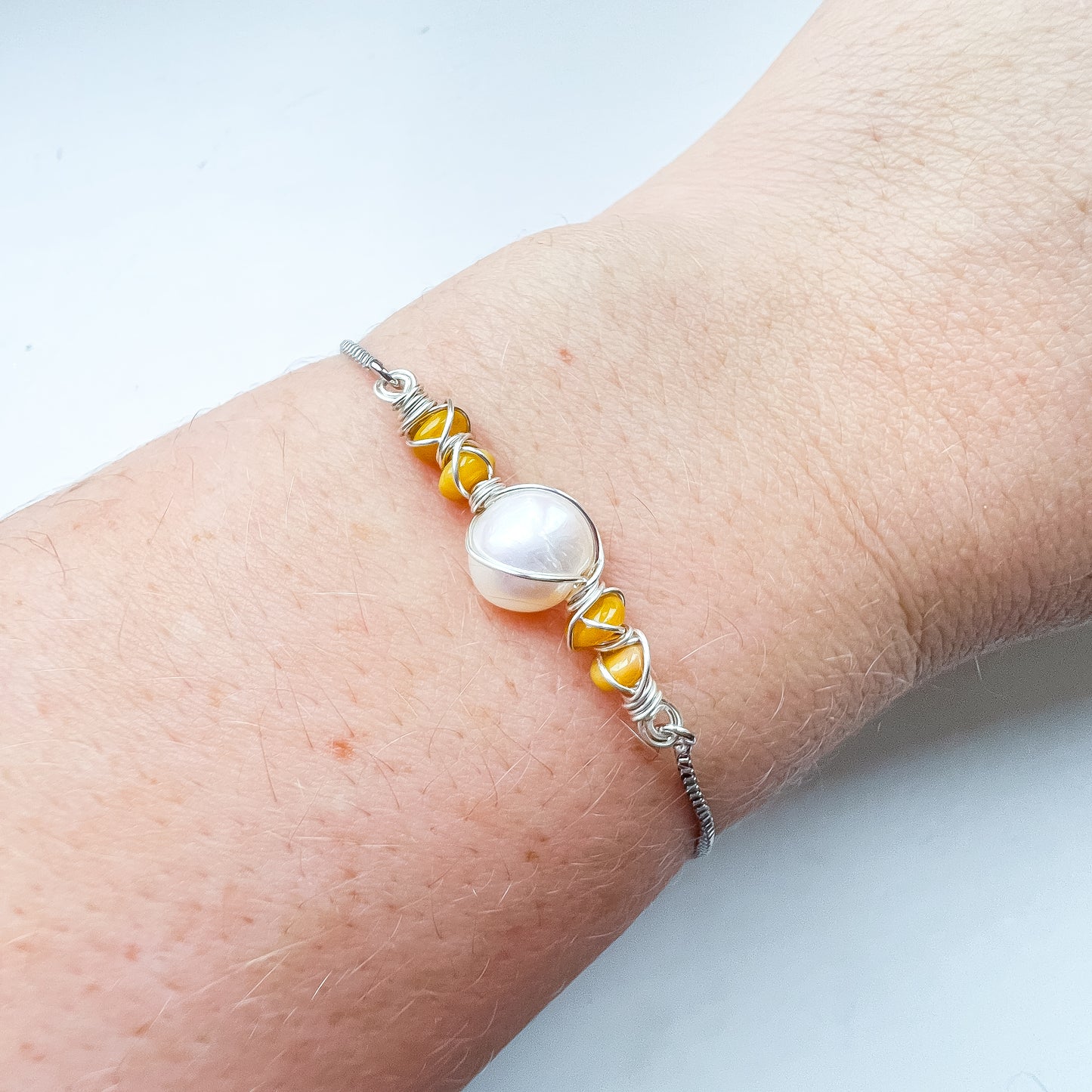 ✨ Pearl Bracelet Collection ✨ Yellow Opal