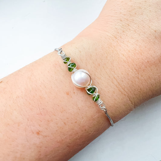 Pearl Bracelet Collection ✨ Chrome Diopside