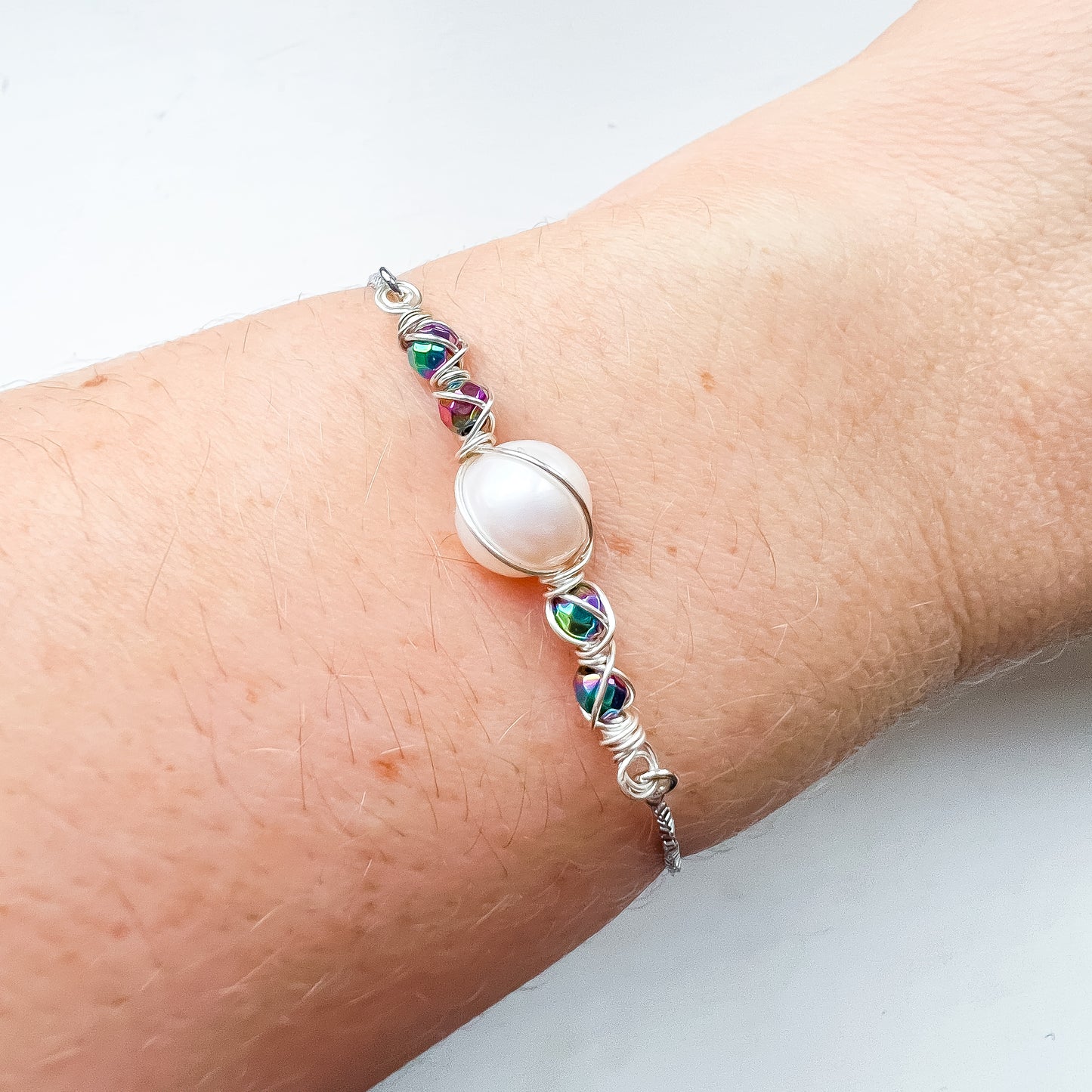 Pearl Bracelet Collection ✨ Rainbow hematite