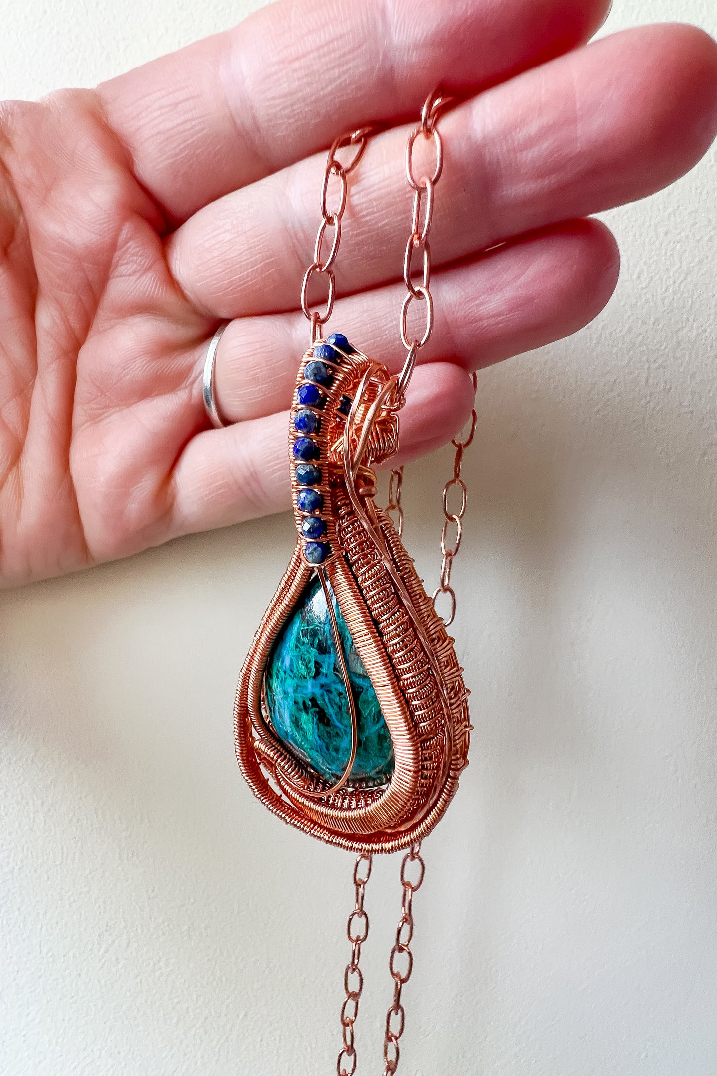 . Chrysocholla Pendant