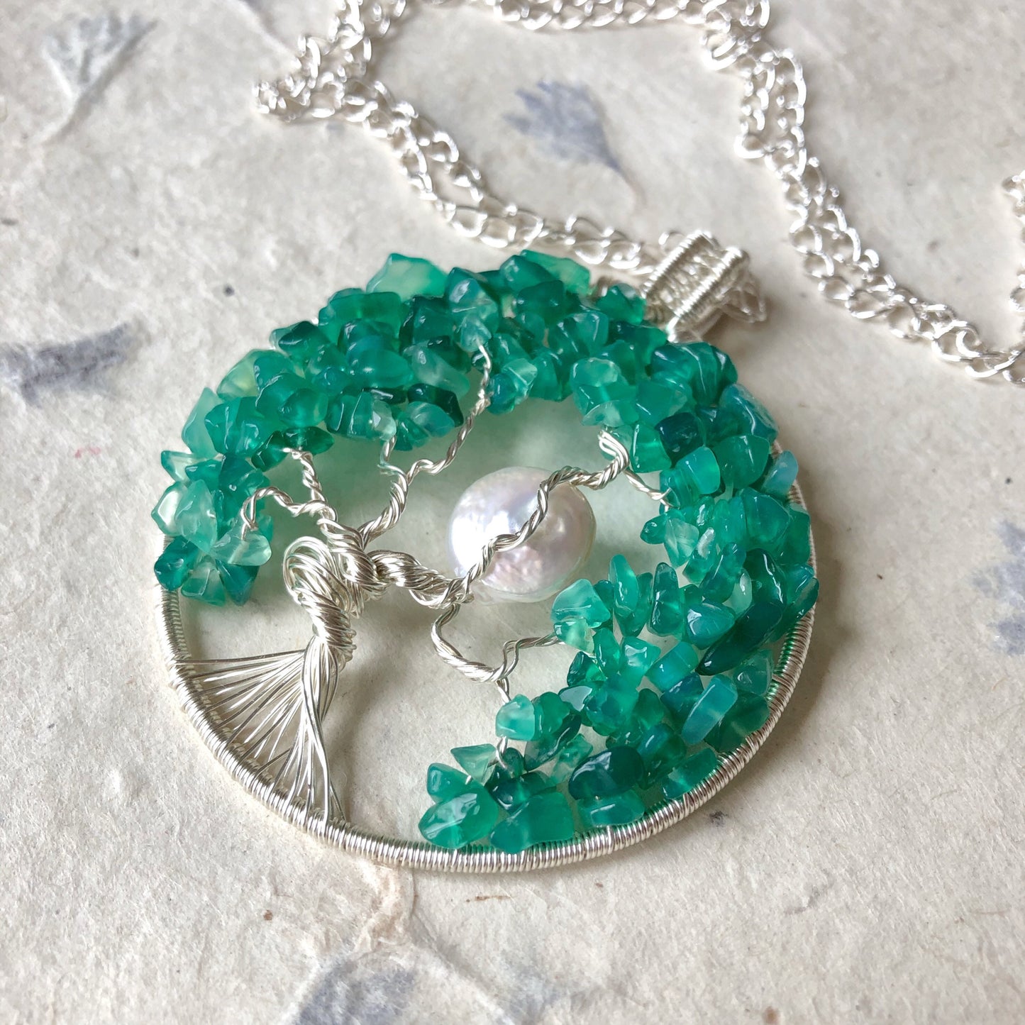Green Onyx Tree of Life