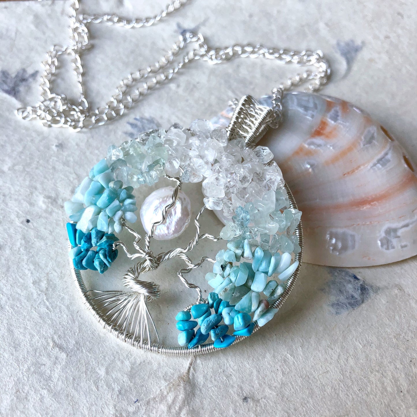 Frozen Lake Tree of Life Necklace