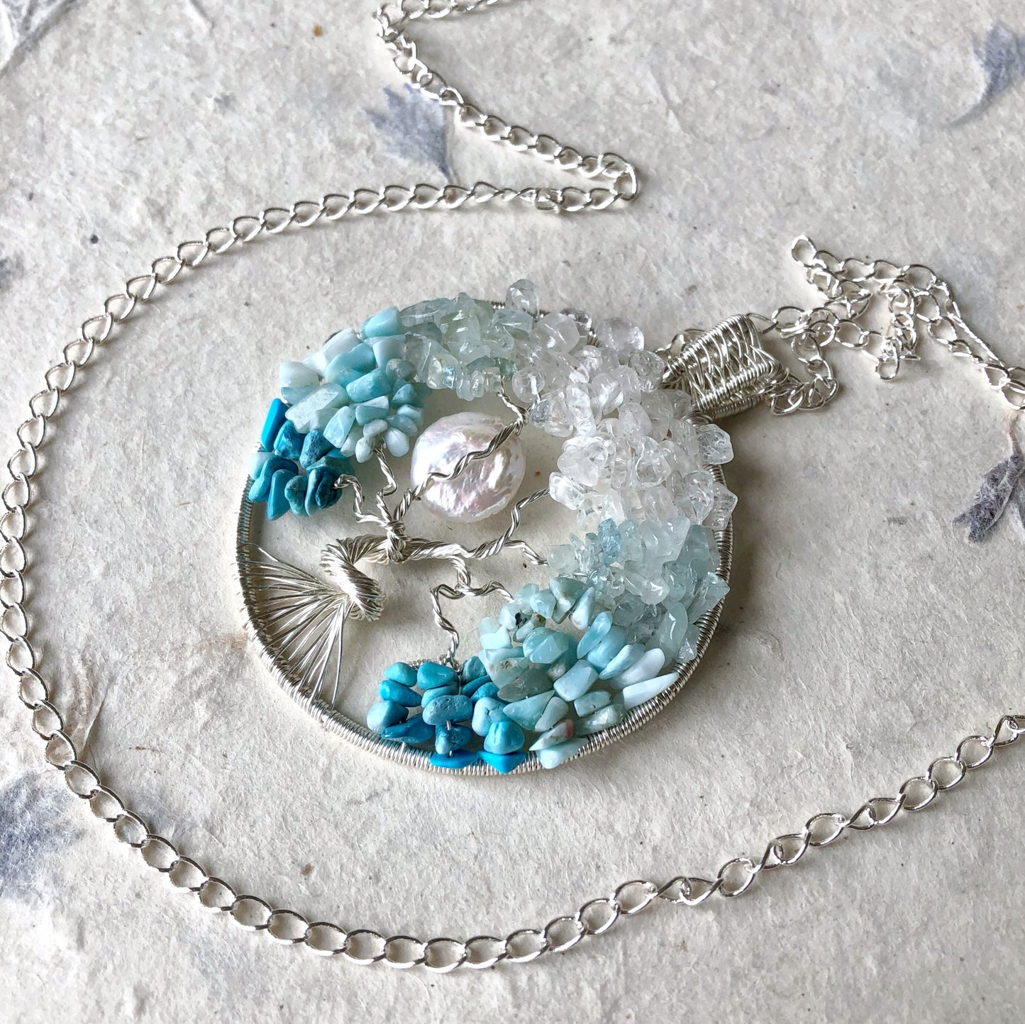 Frozen Lake Tree of Life Necklace