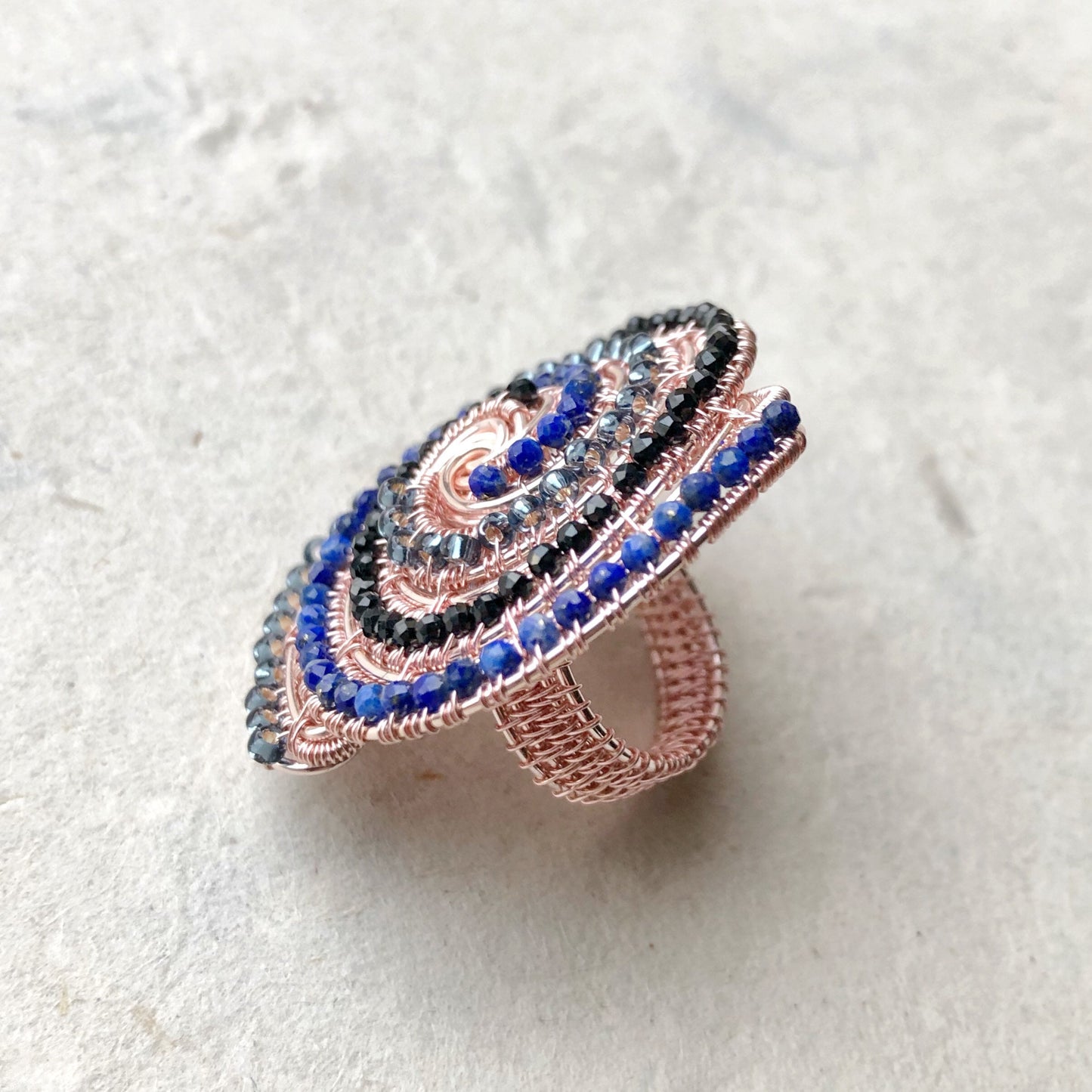 Lapis Lazuli Statement Cocktail Ring