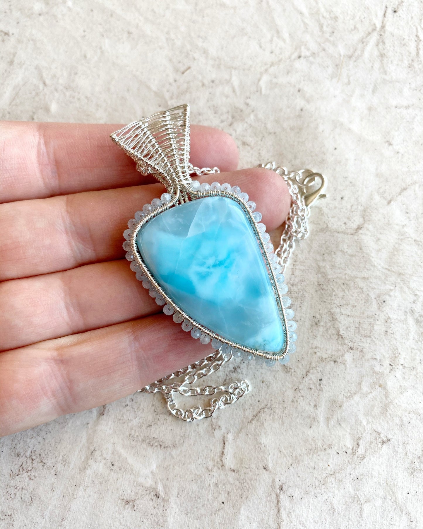 Larimar Elven Necklace