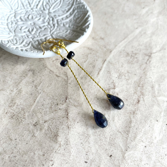 Iolite crystal earrings