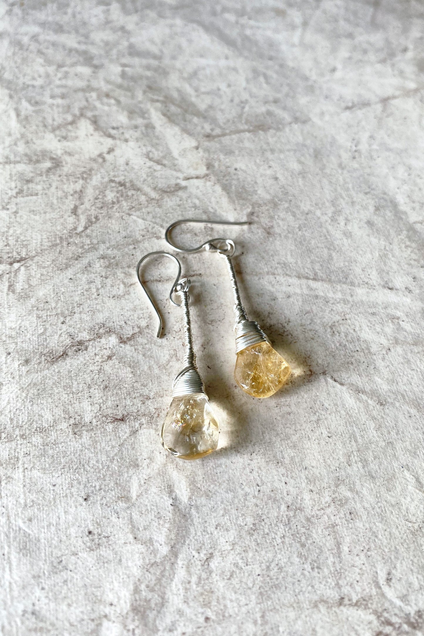 Citrine drop earrings