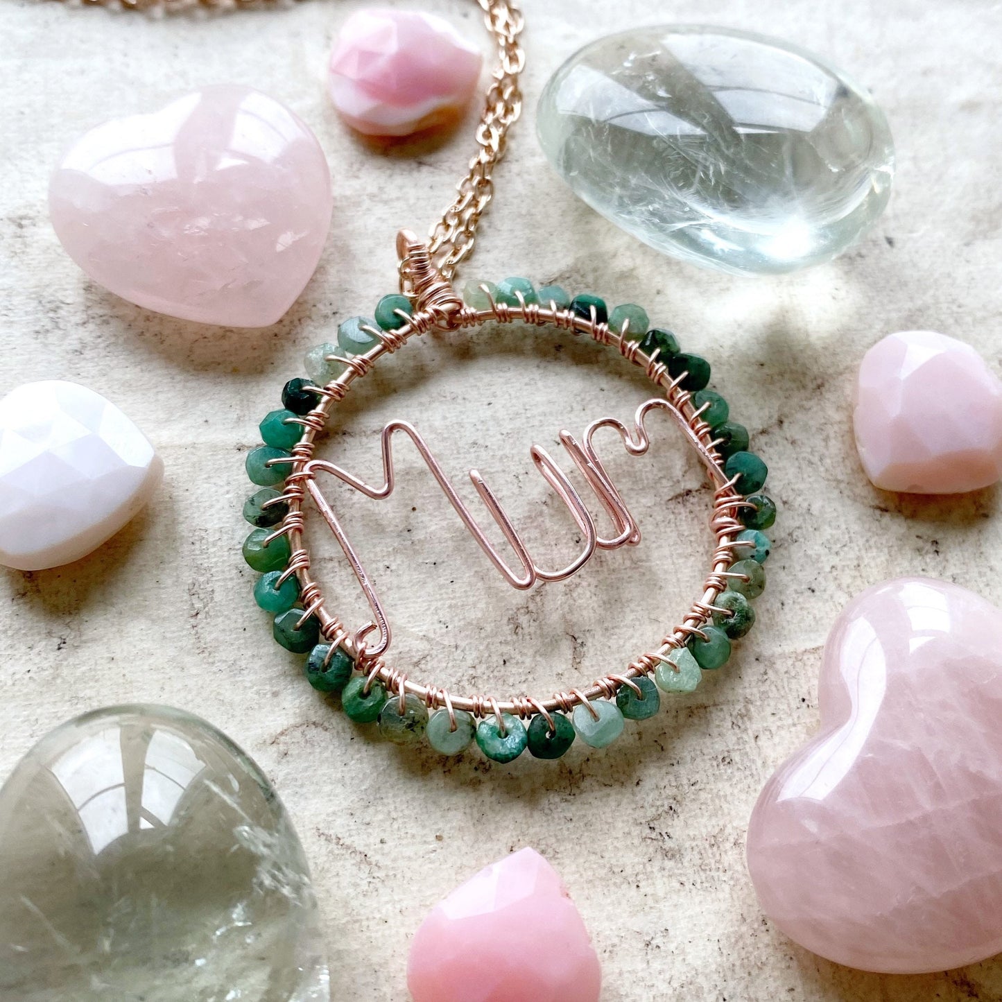 Emerald Mum necklace