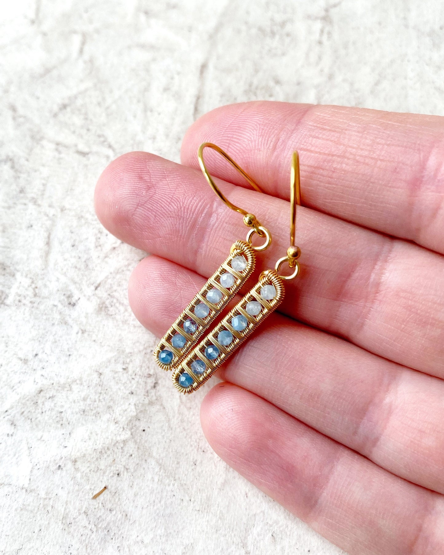 Aquamarine Minimal Earrings
