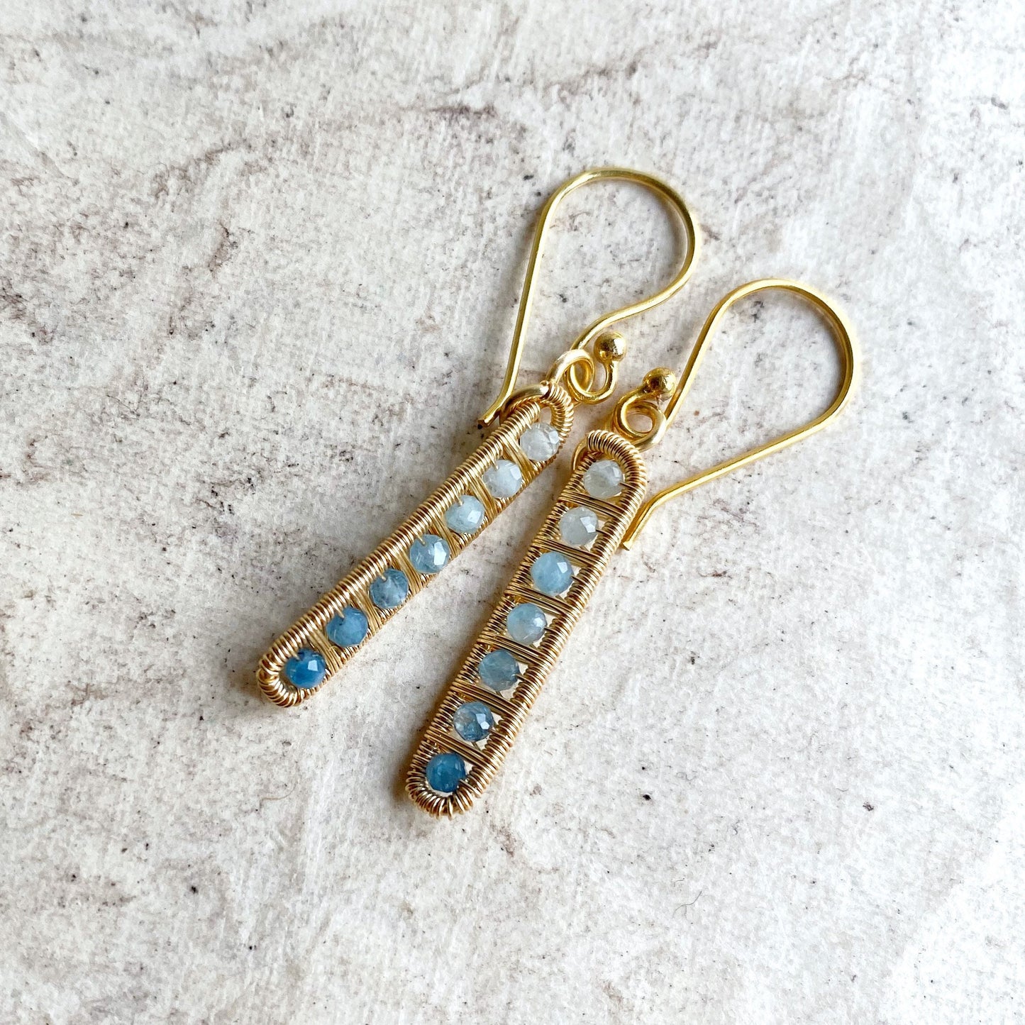 Aquamarine Minimal Earrings