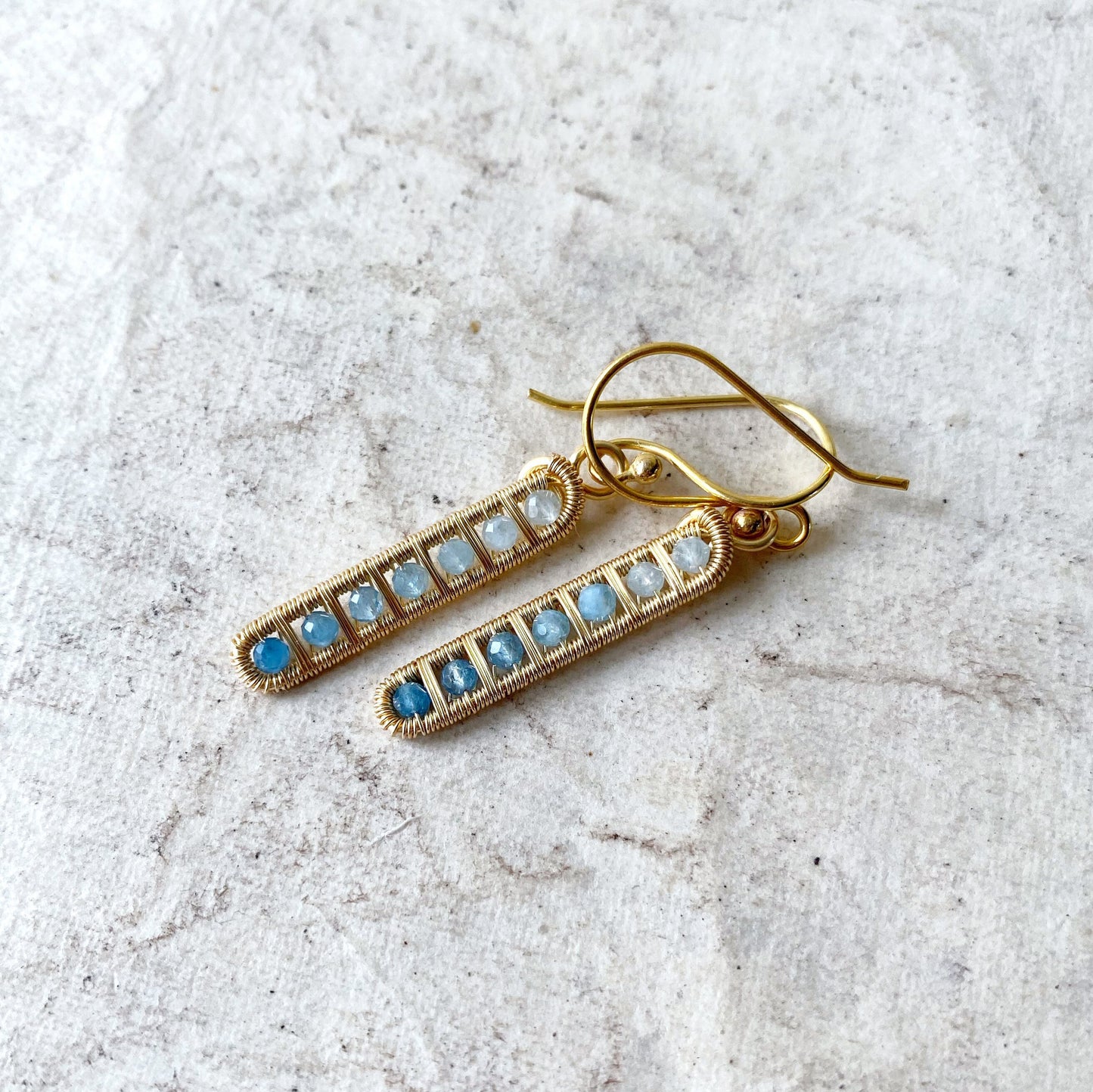 Aquamarine Minimal Earrings