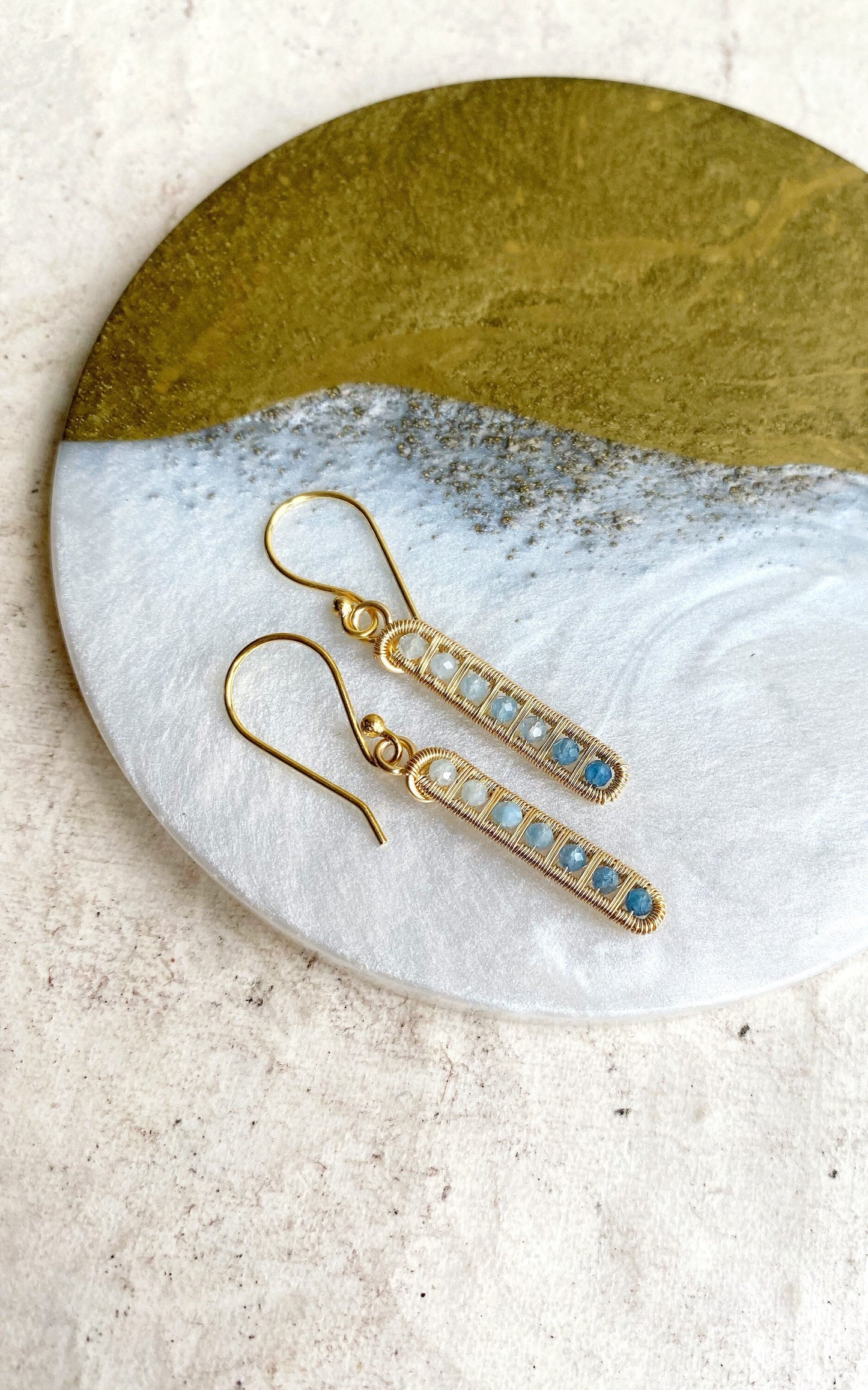 Aquamarine Minimal Earrings