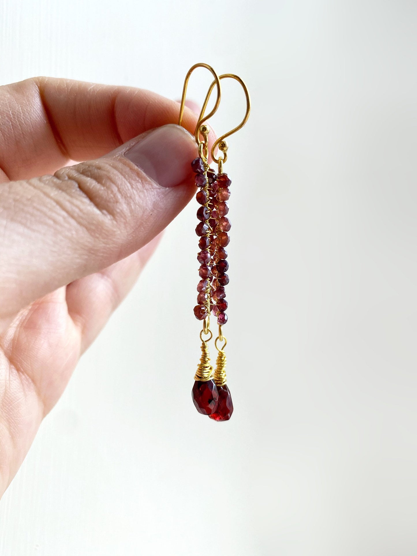 Garnet Crystal Earrings