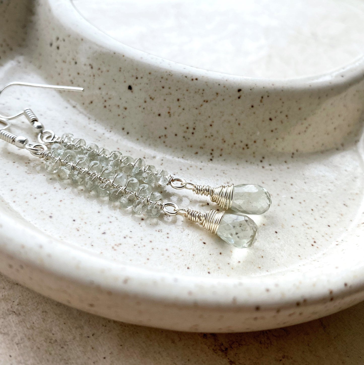 Prasiolite (Green Amethyst) Earrings