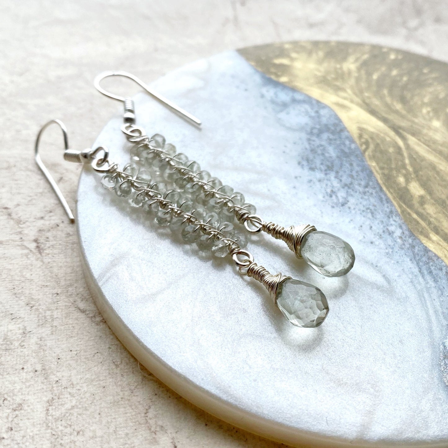 Prasiolite (Green Amethyst) Earrings