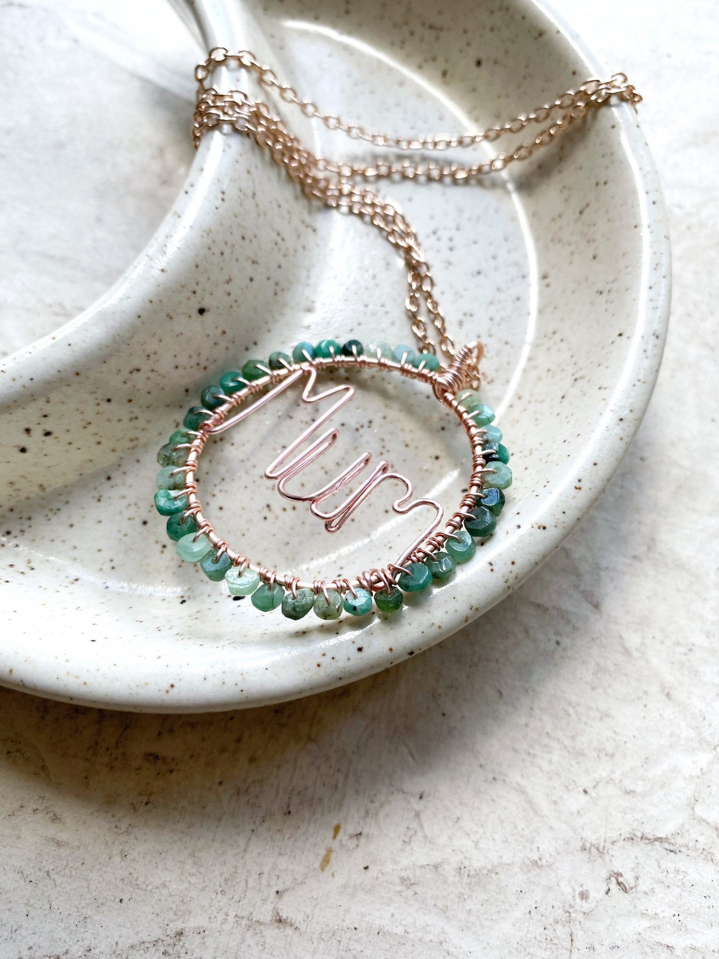Emerald Mum necklace