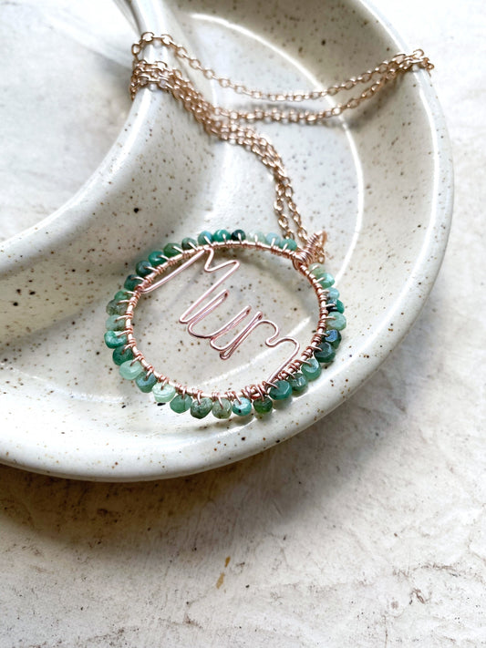 Emerald Mum necklace