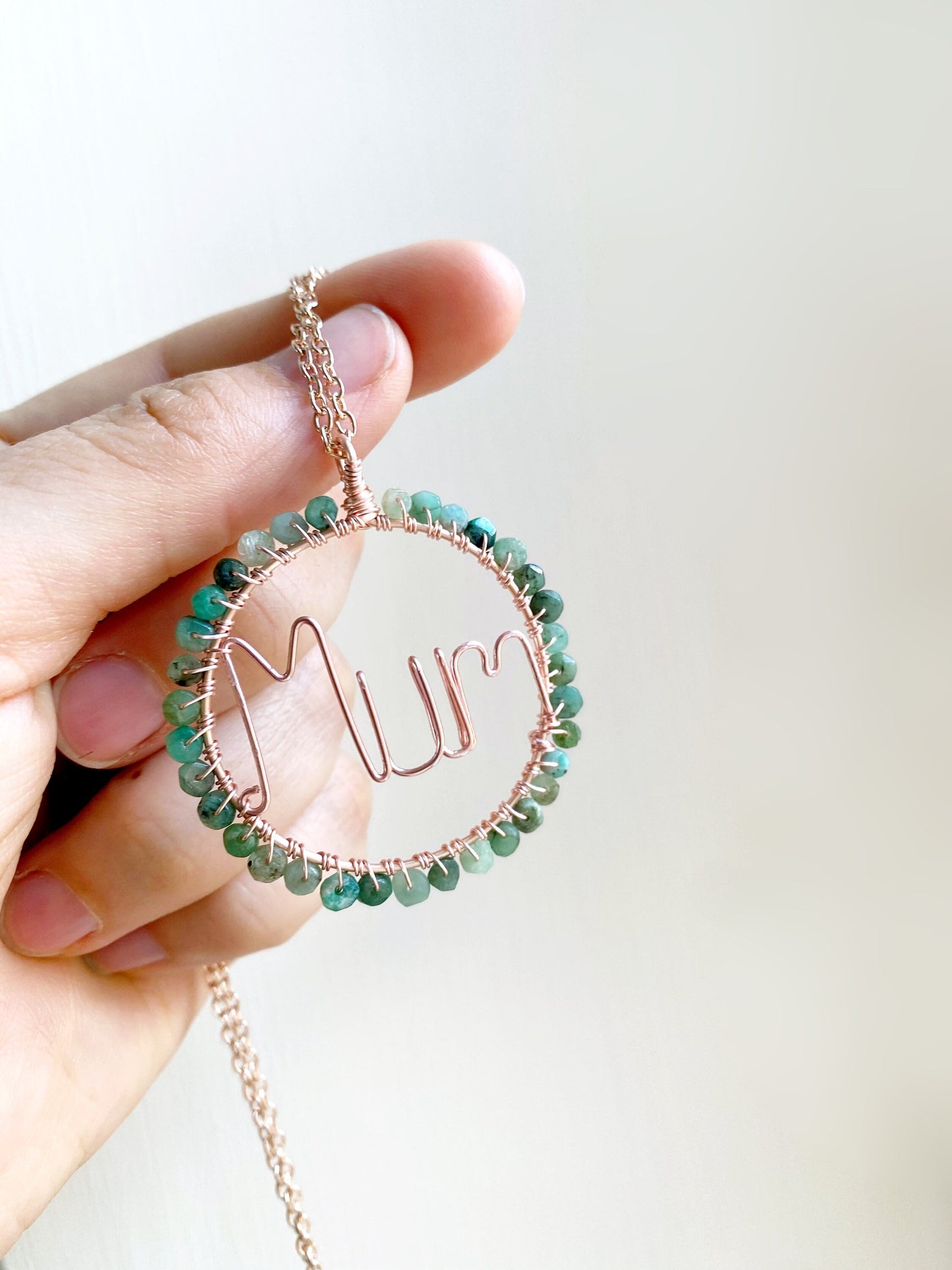 Emerald Mum necklace