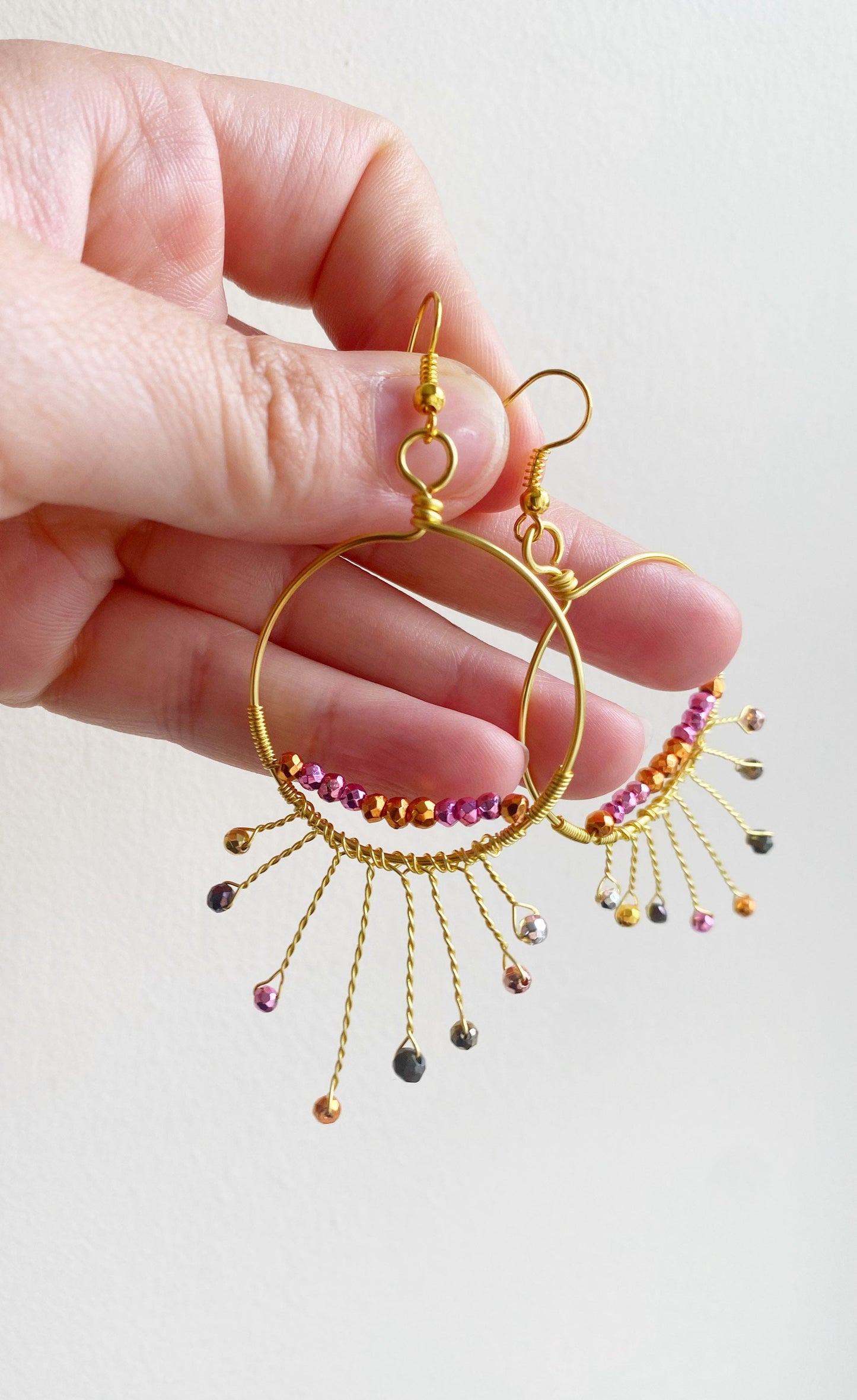 Sunburst Pyrite Earrings