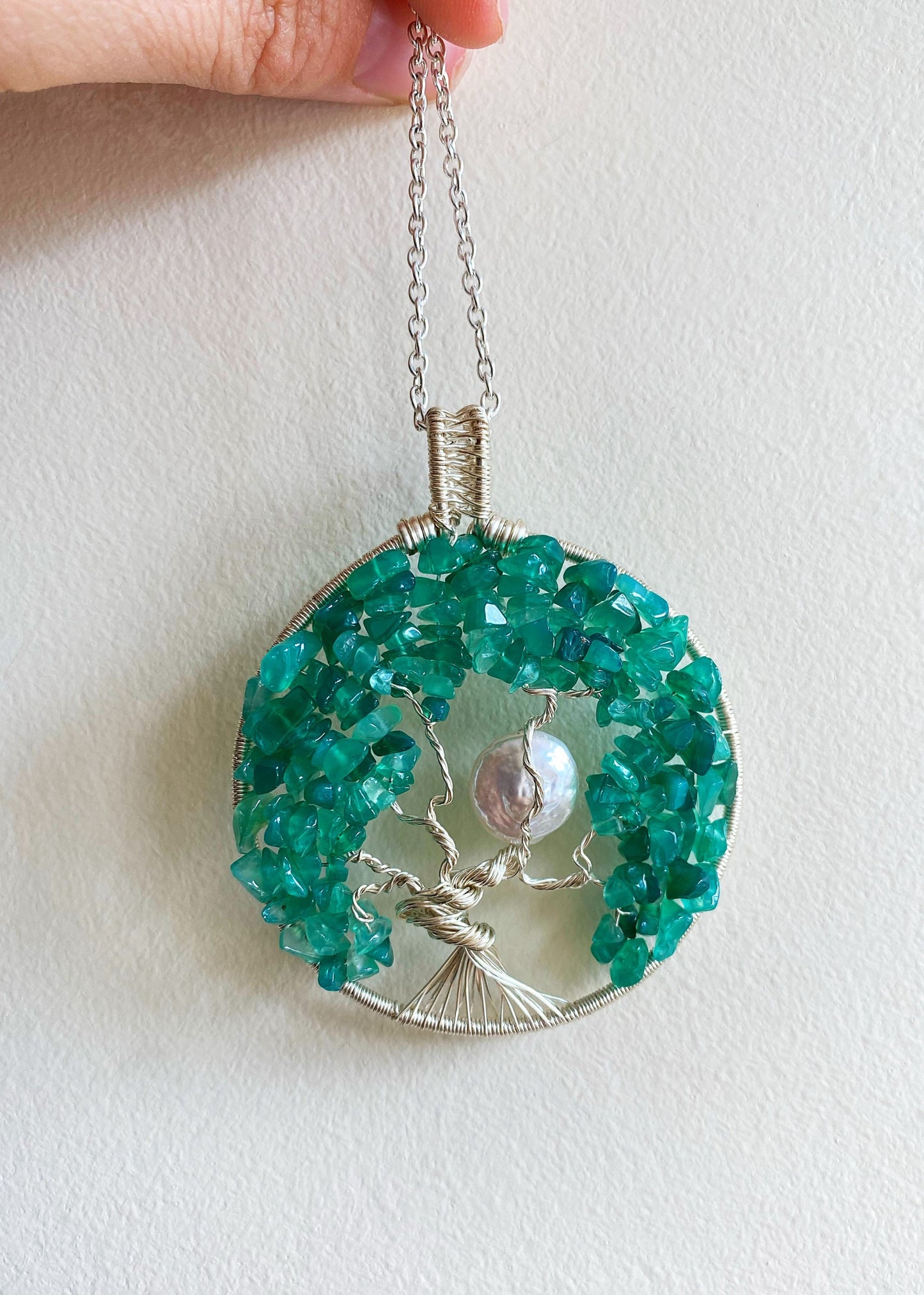 Green Onyx Tree of Life